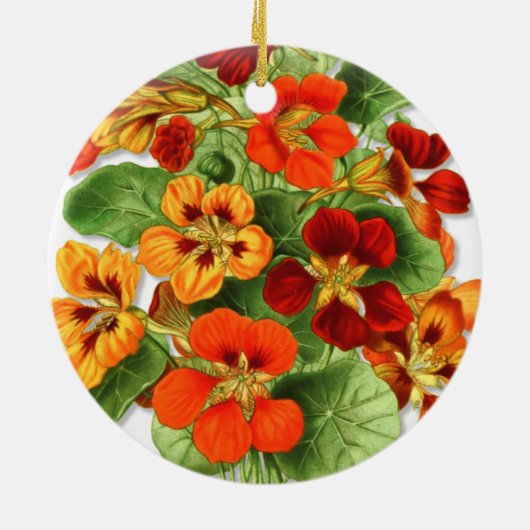 Nasturtia Keramisch Ornament (Achterkant)