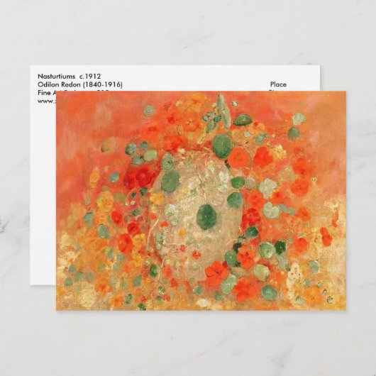 Nasturtica van Odilon Redon Briefkaart (Voorkant / Achterkant)