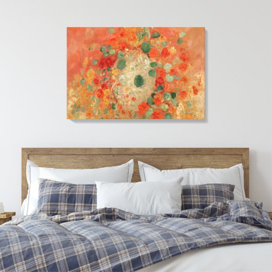 Nasturtica van Odilon Redon Canvas Afdruk (Insitu (Slaapkamer))