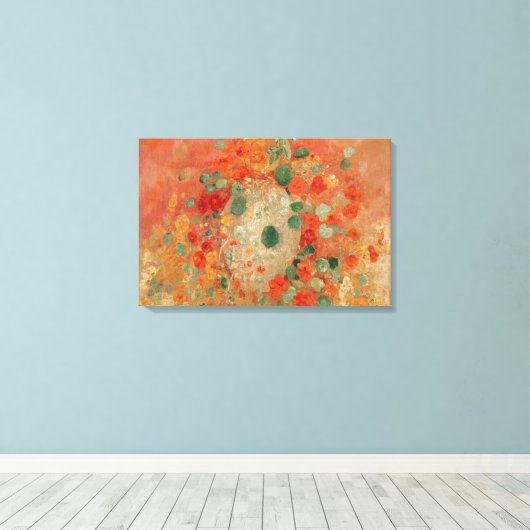 Nasturtica van Odilon Redon Canvas Afdruk (Insitu (Houten vloer))