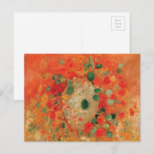 Nasturtica van Odilon Redon Feestdagenkaart (Voorkant / Achterkant)