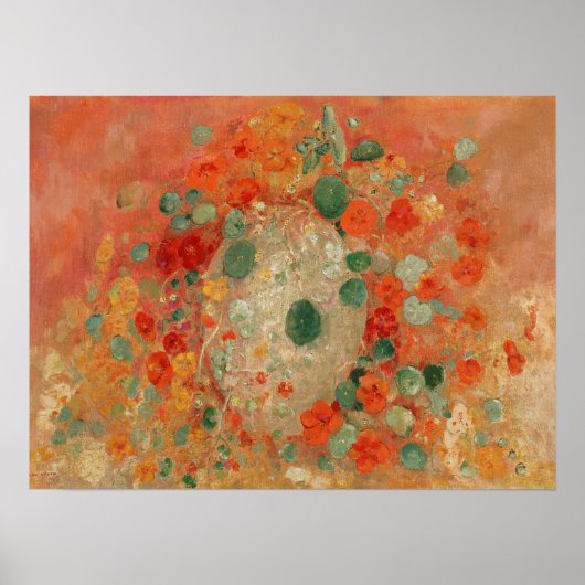 Nasturtica van Odilon Redon Poster (Voorkant)