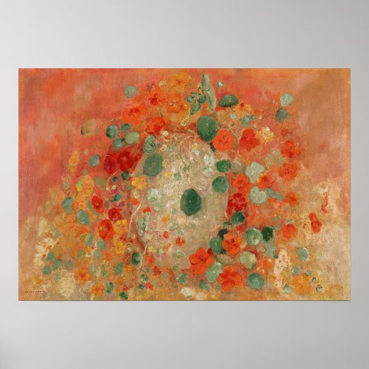 Nasturtica van Odilon Redon Poster (Voorkant)