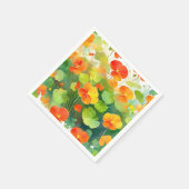 Nasturtium Bloemen Levendig Servet (Hoek)