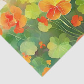 Nasturtium Bloemen Levendig Tissuepapier (Detail)