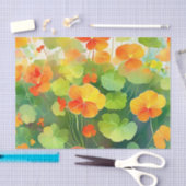 Nasturtium Bloemen Levendig Tissuepapier (Craft)
