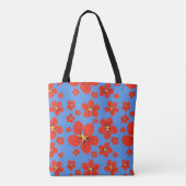 Nasturtium design canvas tas (Achterkant)