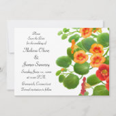 Nasturtium Floral Garden Save the Date (Voorkant)