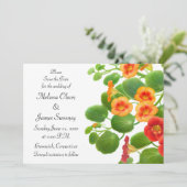 Nasturtium Floral Garden Save the Date (Staand voorkant)