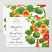 Nasturtium Floral Garden Save the Date (Voorkant / Achterkant)