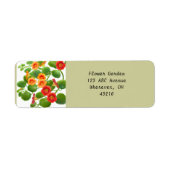 Nasturtium Flower Garden  labels (Voorkant)