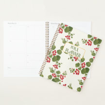 Nasturtium Flowers Cream Weekly Planner