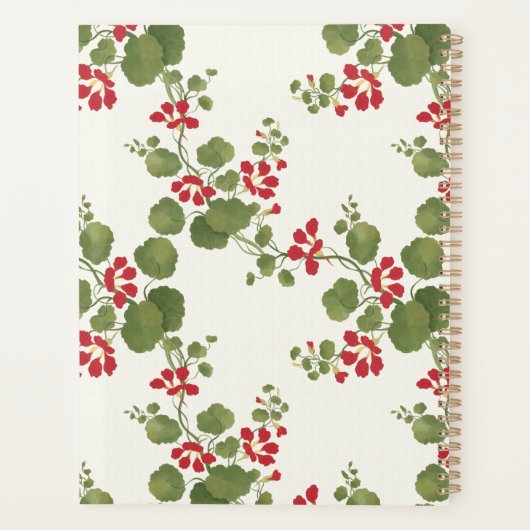 Nasturtium Flowers Cream Weekly Planner (Achterkant)