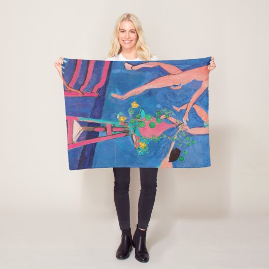 Nasturtium Flowers in de Atelier, Matisse Fleece Deken (In situ)