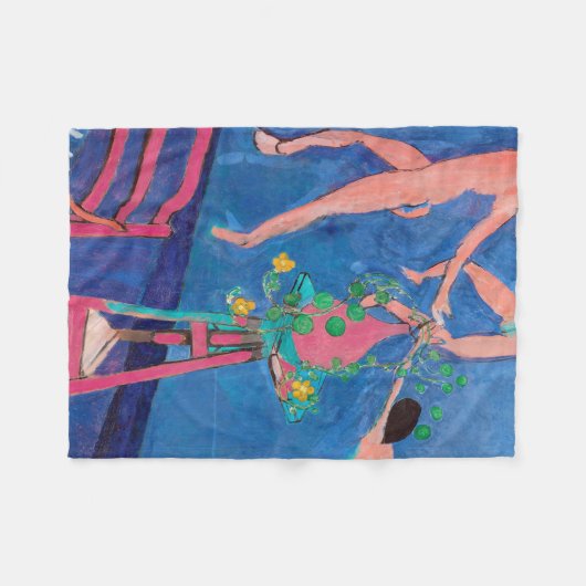 Nasturtium Flowers in de Atelier, Matisse Fleece Deken (Voorkant (Horizontaal))