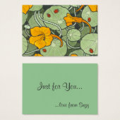 Nasturtium & Ladybird "Just for You" Visitekaartjes (Voorkant /achterkant)