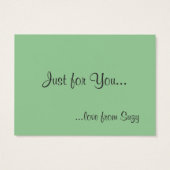 Nasturtium & Ladybird "Just for You" Visitekaartjes (Achterkant)