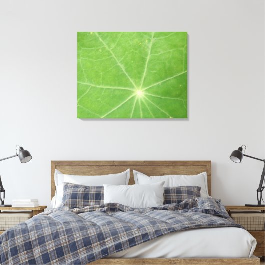 Nasturtium Leaf Canvas Afdrukken (Insitu (Slaapkamer))