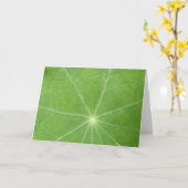 Nasturtium Leaf Wenskaart Kaart (Gele Bloem)