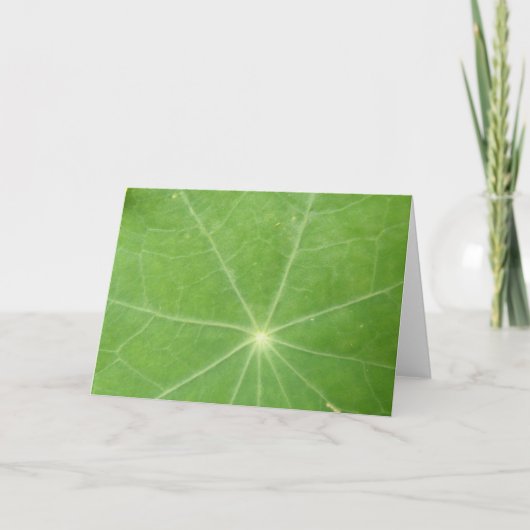 Nasturtium Leaf Wenskaart Kaart (Voorkant)