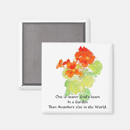 Nasturtium Magnet met Quote (Voorkant / Achterkant)