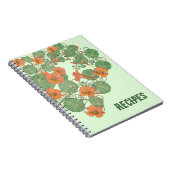 Nasturtium Recipe Book | Antiek lithograaf 1896 Notitieboek (Rechterzijde)