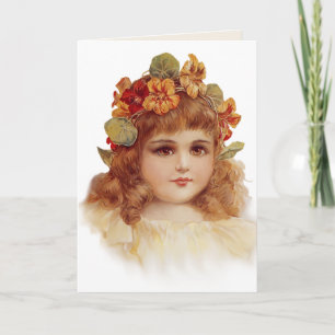 Nasturtium Wreath Feestdagen Kaart