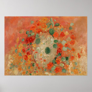 Nasturtiums (1905) van Odilon Redon Poster