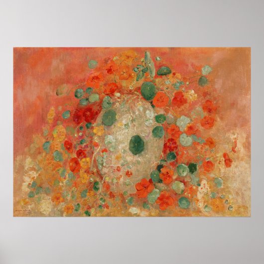 Nasturtiums (1905) van Odilon Redon Poster (Voorkant)