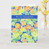 Nasturtiums Bloemen voor Dochter Moederdag Kaart (Gele Bloem)