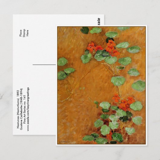 Nasturtiums by Gustave Caillebotte Briefkaart (Voorkant / Achterkant)