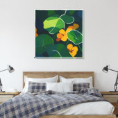 Nasturtiums - grote canvas print (Insitu (Slaapkamer))