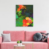 Nasturtiums Stretched Canvas Print (Insitu (Woonkamer))