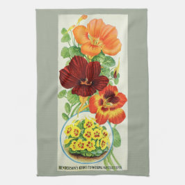 Nasturtiums van 1906 theedoek