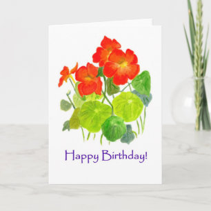 Nasturtiums Verjaardag Kaart