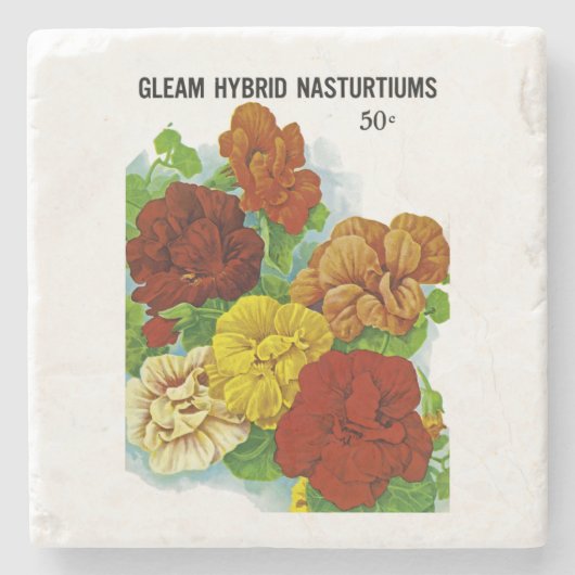 Nasturtsium Stenen Onderzetter (Voorkant)