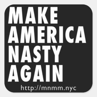 Nasty Amerika Sticker, 3 x 3 Vierkante Sticker