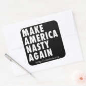 Nasty Amerika Sticker, 3 x 3 Vierkante Sticker (Envelop)