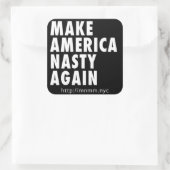 Nasty Amerika Sticker, 3 x 3 Vierkante Sticker (Tas)
