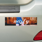 Nasty Bumpersticker (Op auto)