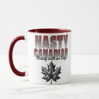 Nasty Canadian Beauty met Edge en Maple Leaf Mok