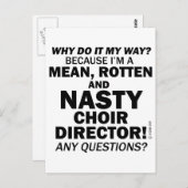 Nasty Choir Director Briefkaart (Voorkant / Achterkant)