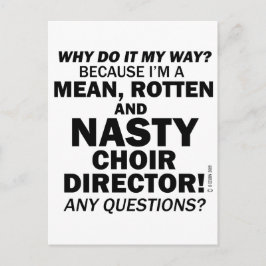 Nasty Choir Director Briefkaart