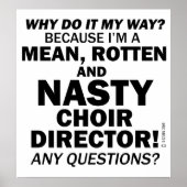 Nasty Choir Director Poster (Voorkant)