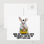 Nasty Easter Bunny Feestdagenkaart (Voorkant / Achterkant)