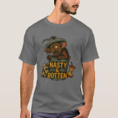 Nasty en Rotten rat in vuilnisbak kan grafisch T-shirt (Voorkant)