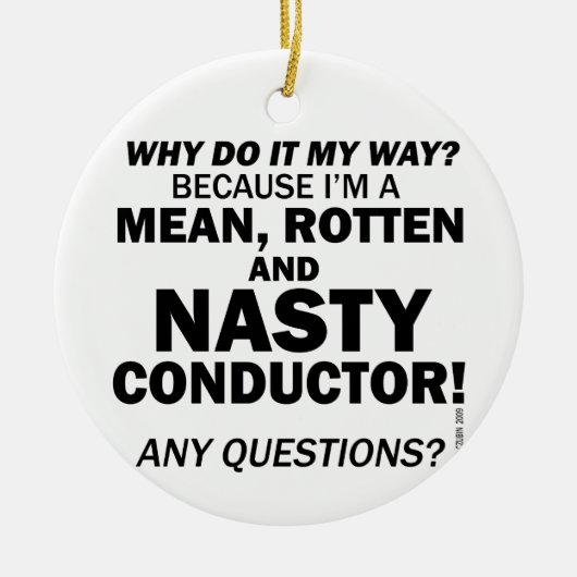 Nasty-geleider Keramisch Ornament (Voorkant)