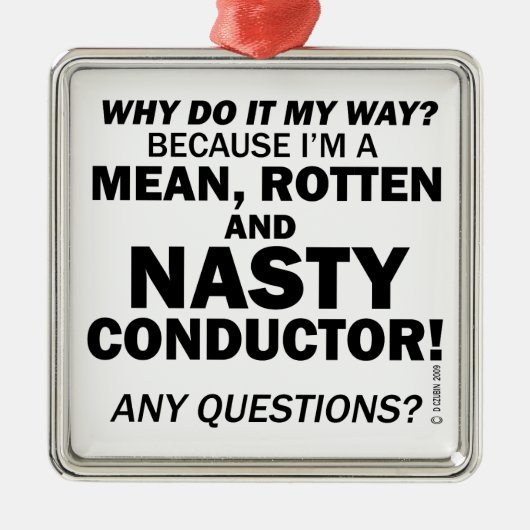 Nasty-geleider Metalen Ornament (Voorkant)