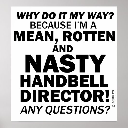 Nasty Handbell Directeur Poster (Voorkant)