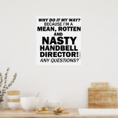 Nasty Handbell Directeur Poster (Keuken)